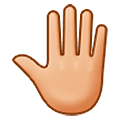 🤚🏼 Emoji erhobene Hand von hinten: mittelhelle Hautfarbe Samsung One UI 5.0.