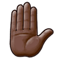 ✋🏿 Emoji erhobene Hand: dunkle Hautfarbe Samsung One UI 5.0.