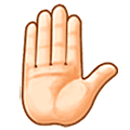 Emoji ✋🏻 Mano Alzata: Carnagione Chiara su Samsung One UI 5.0.