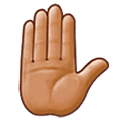 ✋🏽 Emoji Mão Levantada: Pele Morena na Samsung One UI 5.0.