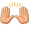 🙌🏼 Emoji Manos Levantadas Celebrando: Tono De Piel Claro Medio en Samsung One UI 5.0.