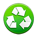Emoji ♼ Simbolo di riciclaggio della carta su Samsung One UI 5.0.