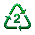 Símbolo de reciclagem para plástico-tipo 2 Samsung One UI 5.0.