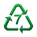 ♹ Emoji Símbolo de reciclaje para plástico tipo- 7 en Samsung One UI 5.0.
