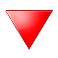 Emoji 🔻 Triangolo Rosso Con Punta Verso Il Basso su Samsung One UI 5.0.