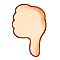 Emoji 🖓🏻 Gesto col pollice verso il basso: Carnagione Chiara su Samsung One UI 5.0.