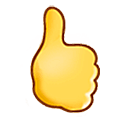 🖒 Emoji Gesto aberto com polegar para cima na Samsung One UI 5.0.