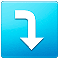 ⤵️ Emoji Flecha Derecha Curvándose Hacia Abajo en Samsung One UI 5.0.