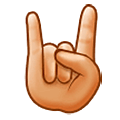🤘🏼 Emoji Mano Haciendo El Signo De Cuernos: Tono De Piel Claro Medio en Samsung One UI 5.0.