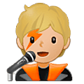 Emoji 🧑🏼‍🎤 Cantante: Carnagione Abbastanza Chiara su Samsung One UI 5.0.