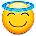 Emoji 😇 Faccina Con Sorriso E Aureola su Samsung One UI 5.0.