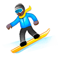 Émoji 🏂🏿 Snowboardeur : Peau Foncée sur Samsung One UI 5.0.