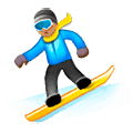 Émoji 🏂🏽 Snowboardeur : Peau Légèrement Mate sur Samsung One UI 5.0.