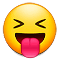 Emoji 😝 Faccina Con Un Gran Sorriso Che Mostra La Lingua su Samsung One UI 5.0.