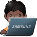 Emoji 🧑🏿‍💻 Persona Esperta Di Tecnologia: Carnagione Scura su Samsung One UI 5.0.