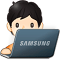 Emoji 🧑🏻‍💻 Persona Esperta Di Tecnologia: Carnagione Chiara su Samsung One UI 5.0.