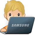 🧑🏼‍💻 Emoji IT-Experte/IT-Expertin: mittelhelle Hautfarbe Samsung One UI 5.0.