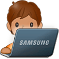 Émoji 🧑🏽‍💻 Informaticien (tous Genres) : Peau Légèrement Mate sur Samsung One UI 5.0.