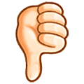 Emoji 👎🏻 Pollice Verso: Carnagione Chiara su Samsung One UI 5.0.