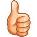 Emoji 👍🏻 Pollice In Su: Carnagione Chiara su Samsung One UI 5.0.