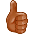 Emoji 👍🏾 Pollice In Su: Carnagione Abbastanza Scura su Samsung One UI 5.0.