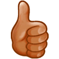 Emoji 👍🏽 Pollice In Su: Carnagione Olivastra su Samsung One UI 5.0.