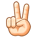 ✌🏻 Emoji Mão Em V De Vitória: Pele Clara na Samsung One UI 5.0.
