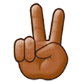 Emoji ✌🏾 Vittoria: Carnagione Abbastanza Scura su Samsung One UI 5.0.