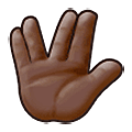 🖖🏿 Emoji Saudação Vulcana: Pele Escura na Samsung One UI 5.0.