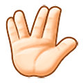 Emoji 🖖🏻 Saluto Vulcaniano: Carnagione Chiara su Samsung One UI 5.0.