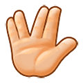 🖖🏼 Emoji vulkanischer Gruß: mittelhelle Hautfarbe Samsung One UI 5.0.