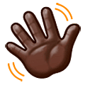 👋🏿 Emoji Mão Acenando: Pele Escura na Samsung One UI 5.0.