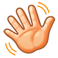 👋🏻 Emoji Mano Saludando: Tono De Piel Claro en Samsung One UI 5.0.