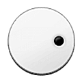 Cerchio bianco con puntino a destra Samsung One UI 5.0.