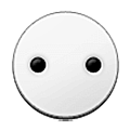 Émoji ⚇ Cercle blanc avec deux points sur Samsung One UI 5.0.