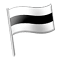 ⛿ Emoji Bandeira branca com uma faixa horizontal preta no meio  na Samsung One UI 5.0.
