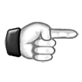 ☞ Emoji Indicador de dirección hacia la derecha (sin pintar) en Samsung One UI 5.0.