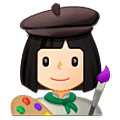 👩🏻‍🎨 Emoji Artista Mujer: Tono De Piel Claro en Samsung One UI 5.0.