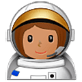 Émoji 👩🏽‍🚀 Astronaute Femme : Peau Légèrement Mate sur Samsung One UI 5.0.