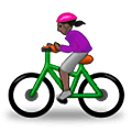 🚴🏿‍♀️ Emoji Mujer En Bicicleta: Tono De Piel Oscuro en Samsung One UI 5.0.