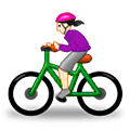 Émoji 🚴🏻‍♀️ Cycliste Femme : Peau Claire sur Samsung One UI 5.0.