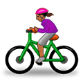 🚴🏾‍♀️ Emoji Mulher Ciclista: Pele Morena Escura na Samsung One UI 5.0.