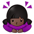 Emoji 🙇🏿‍♀️ Donna Che Fa Inchino Profondo: Carnagione Scura su Samsung One UI 5.0.