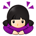 🙇🏻‍♀️ Emoji Mujer Haciendo Una Reverencia: Tono De Piel Claro en Samsung One UI 5.0.