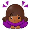 🙇🏾‍♀️ Emoji Mujer Haciendo Una Reverencia: Tono De Piel Oscuro Medio en Samsung One UI 5.0.