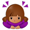 🙇🏽‍♀️ Emoji Mujer Haciendo Una Reverencia: Tono De Piel Medio en Samsung One UI 5.0.