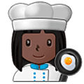 👩🏿‍🍳 Emoji Cozinheira: Pele Escura na Samsung One UI 5.0.