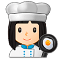 👩🏻‍🍳 Emoji Cozinheira: Pele Clara na Samsung One UI 5.0.