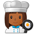 👩🏾‍🍳 Emoji Cozinheira: Pele Morena Escura na Samsung One UI 5.0.