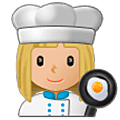Émoji 👩🏼‍🍳 Cuisinière : Peau Moyennement Claire sur Samsung One UI 5.0.